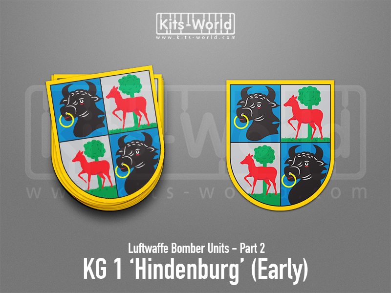 Kitsworld SAV Sticker - Luftwaffe Bomber - KG 1 'Hindenburg' (early) W:82mm x H:100mm 